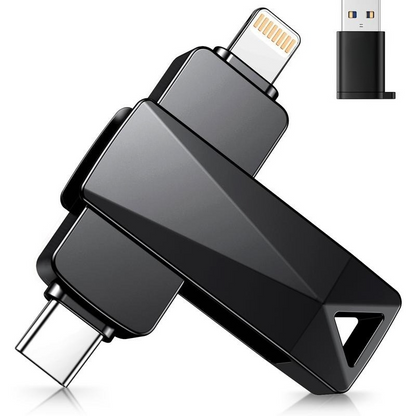 Metal Body Class 10 Compact Flash Drive (1TB-512GB) - Dual USB OTG Direct Phone Flash Drive, High Transfer Speed, Plug-and-Play, No App Required for Android PC, iPhones, iPads, Tablets, File Transfer, Travel Backup
