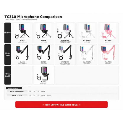 USB Condenser Streaming Gaming Microphone for PC, PS4/PS5 - RGB Lighting, Easy Sound Control, 1-Tap Mute, Mount Adapter, Recording Tools and Gadgets for Vlogging, Live Podcast Cool Gadgets Equipment, Gift Ideas
